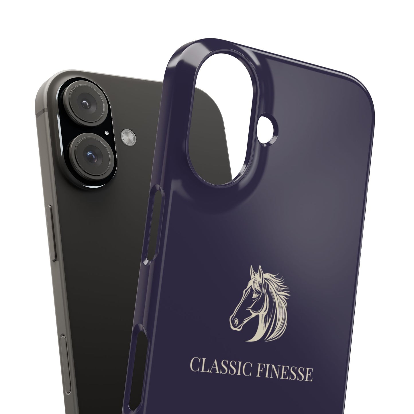 Funda para ¡Phone Classic Finesse Azul Marino Clásica