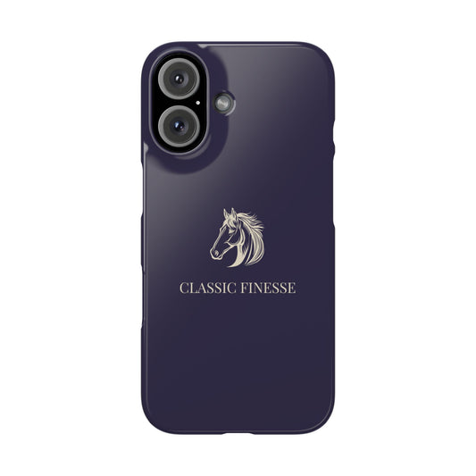 Funda para ¡Phone Classic Finesse Azul Marino Clásica